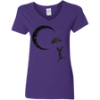 T-Shirts Purple / S Starry Penquin Women's V-Neck T-Shirt