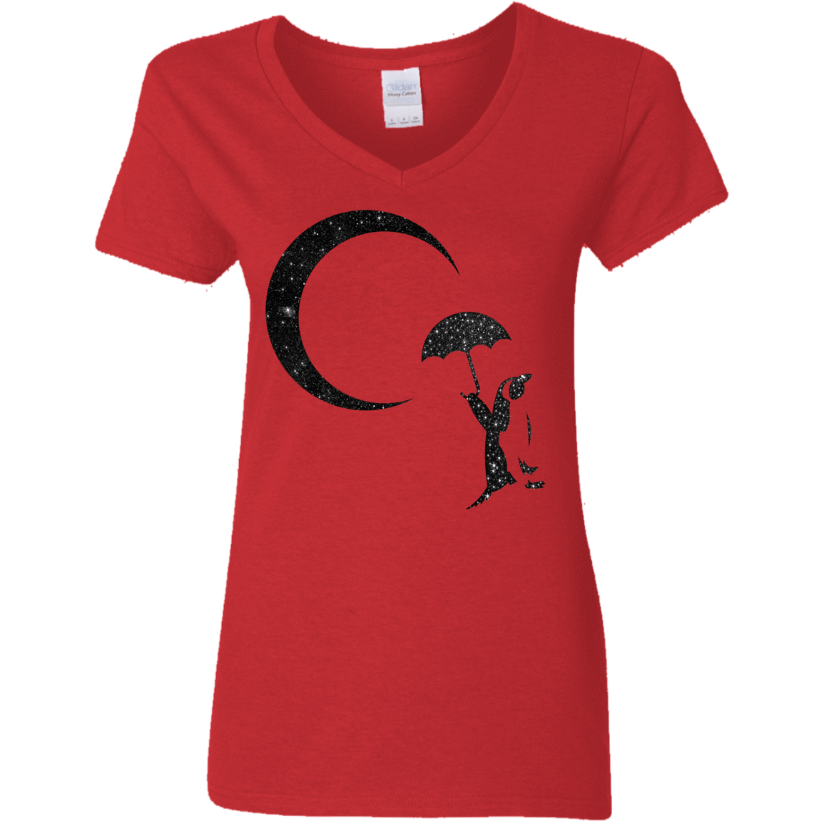 T-Shirts Red / S Starry Penquin Women's V-Neck T-Shirt