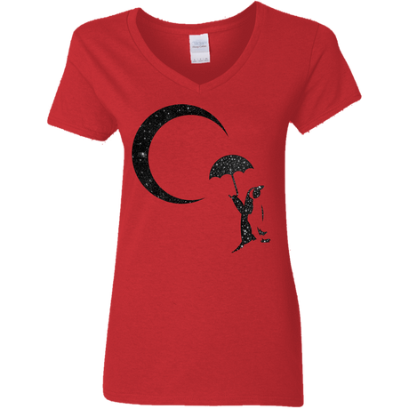 T-Shirts Red / S Starry Penquin Women's V-Neck T-Shirt