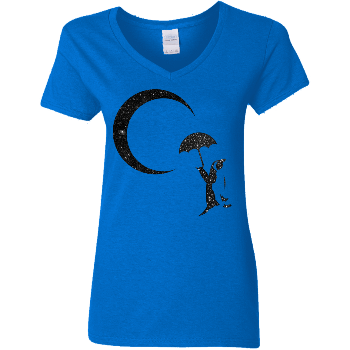 T-Shirts Royal / S Starry Penquin Women's V-Neck T-Shirt