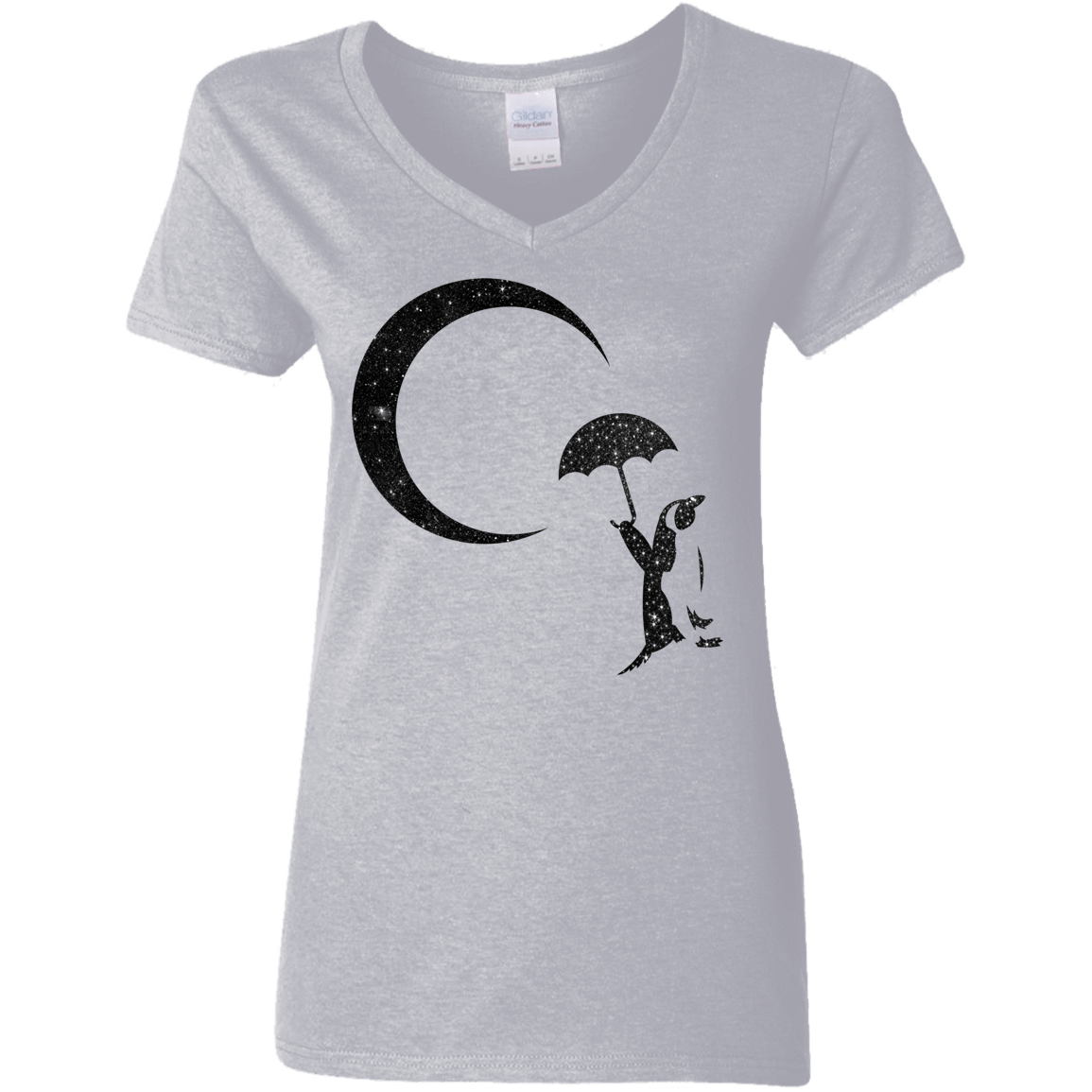 T-Shirts Sport Grey / S Starry Penquin Women's V-Neck T-Shirt