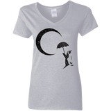 T-Shirts Sport Grey / S Starry Penquin Women's V-Neck T-Shirt