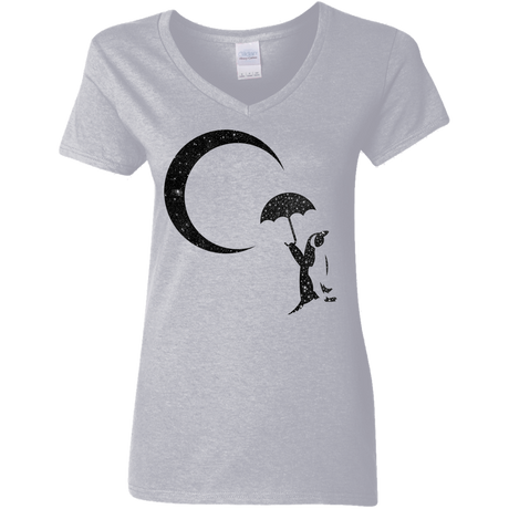 T-Shirts Sport Grey / S Starry Penquin Women's V-Neck T-Shirt