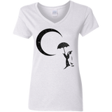 T-Shirts White / S Starry Penquin Women's V-Neck T-Shirt