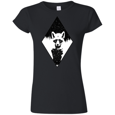 T-Shirts Black / S Starry Raccoon Junior Slimmer-Fit T-Shirt