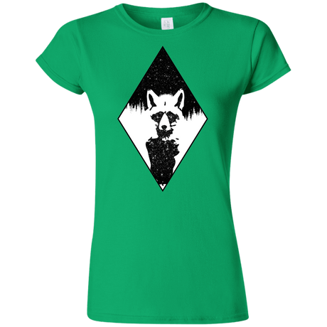 T-Shirts Irish Green / S Starry Raccoon Junior Slimmer-Fit T-Shirt