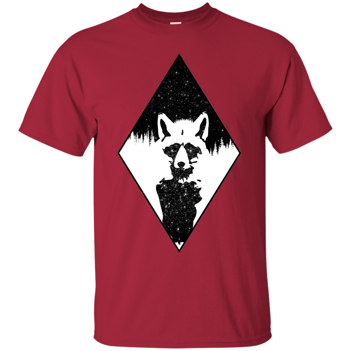 T-Shirts Cardinal / S Starry Raccoon T-Shirt