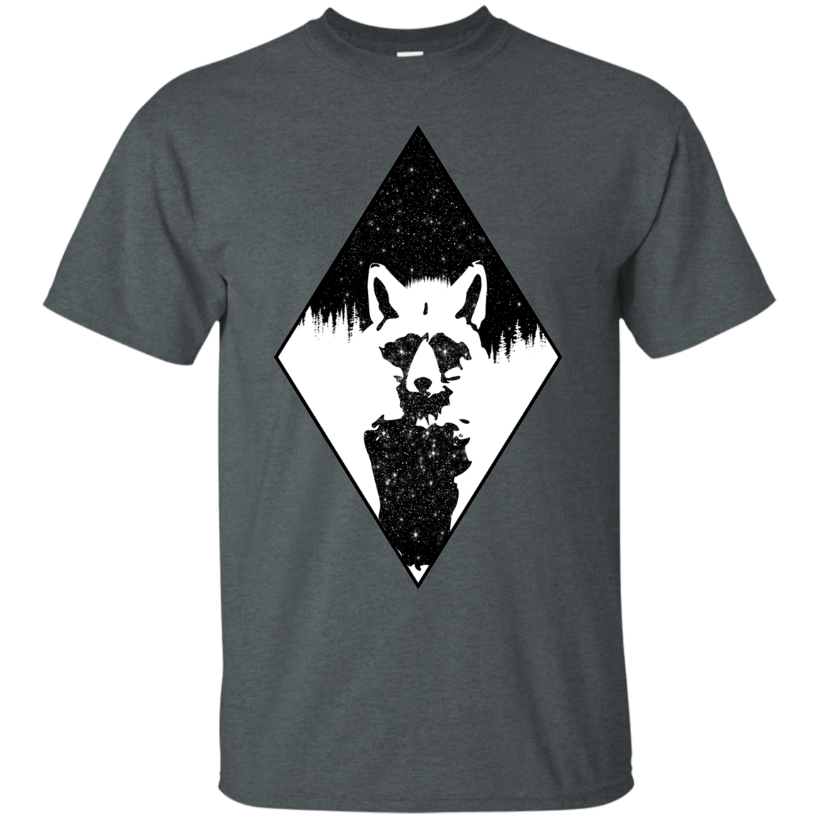 T-Shirts Dark Heather / S Starry Raccoon T-Shirt
