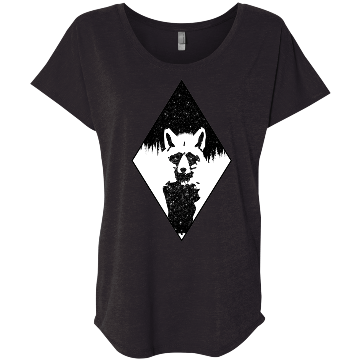 Starry Raccoon Triblend Dolman Sleeve