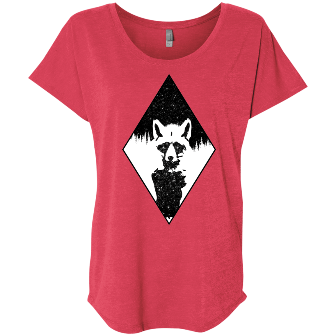 Starry Raccoon Triblend Dolman Sleeve