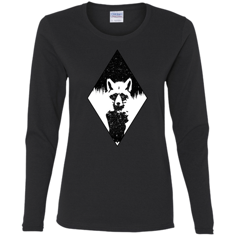 T-Shirts Black / S Starry Raccoon Women's Long Sleeve T-Shirt