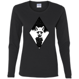T-Shirts Black / S Starry Raccoon Women's Long Sleeve T-Shirt
