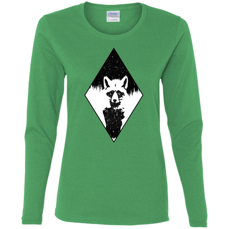 T-Shirts Irish Green / S Starry Raccoon Women's Long Sleeve T-Shirt