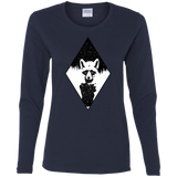 T-Shirts Navy / S Starry Raccoon Women's Long Sleeve T-Shirt