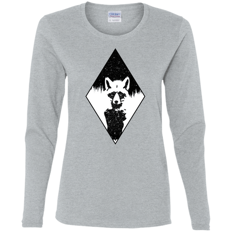 T-Shirts Sport Grey / S Starry Raccoon Women's Long Sleeve T-Shirt