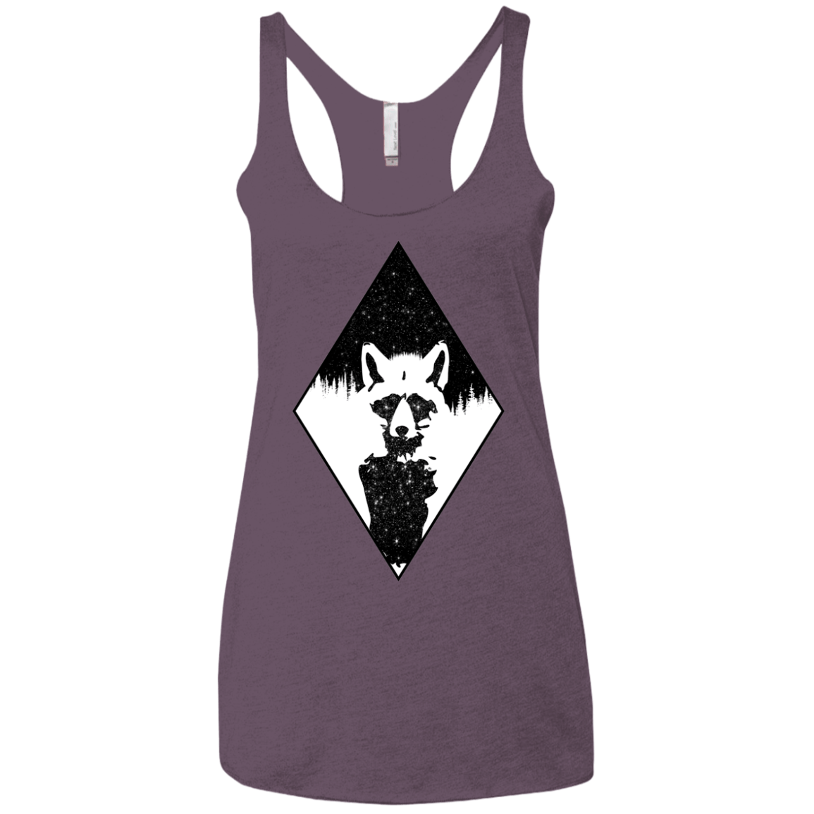 Starry Raccoon Women's Triblend Racerback Tank