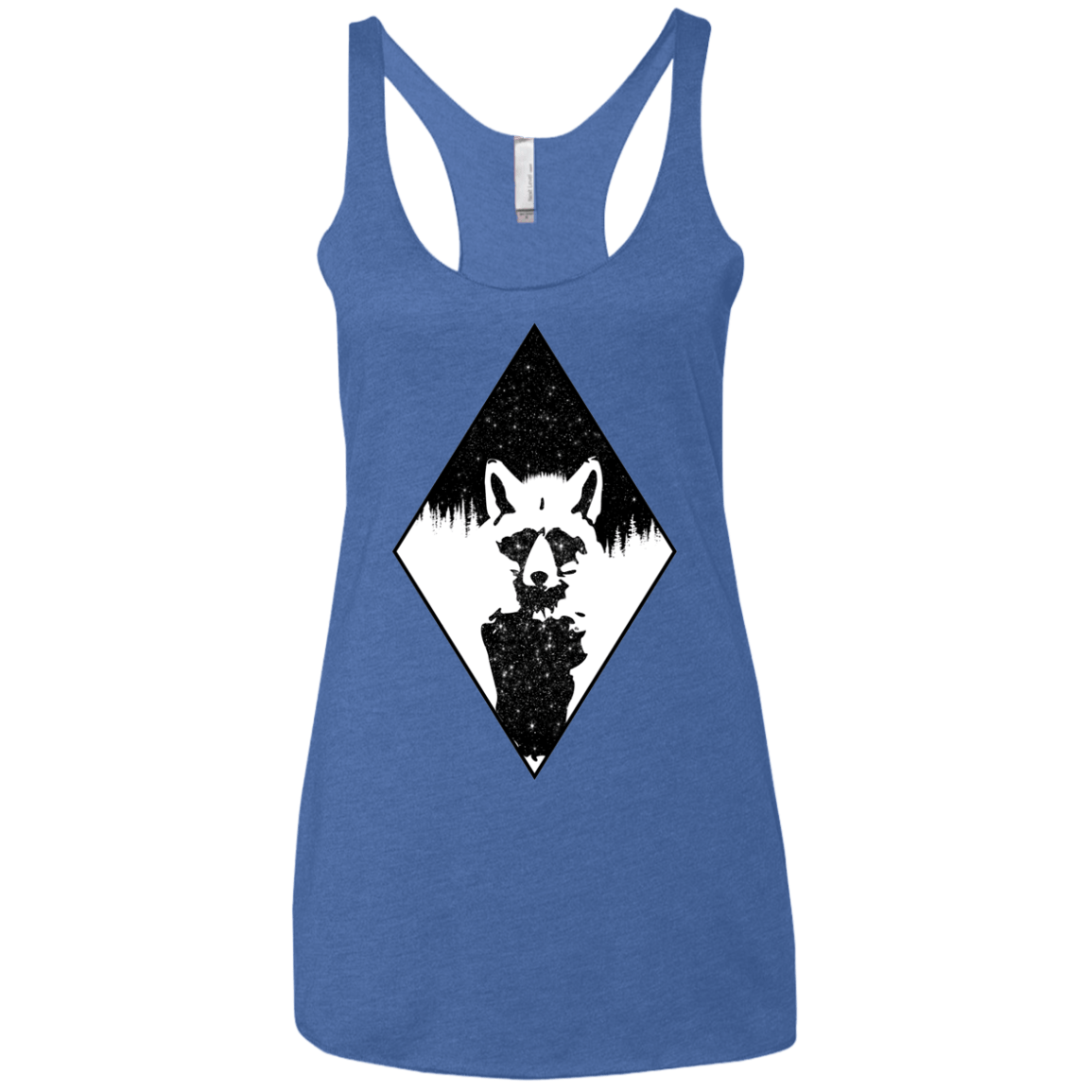 Starry Raccoon Women's Triblend Racerback Tank