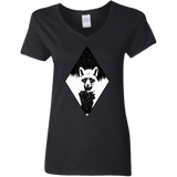 T-Shirts Black / S Starry Raccoon Women's V-Neck T-Shirt