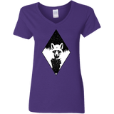 T-Shirts Purple / S Starry Raccoon Women's V-Neck T-Shirt