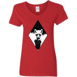 T-Shirts Red / S Starry Raccoon Women's V-Neck T-Shirt