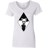 T-Shirts White / S Starry Raccoon Women's V-Neck T-Shirt