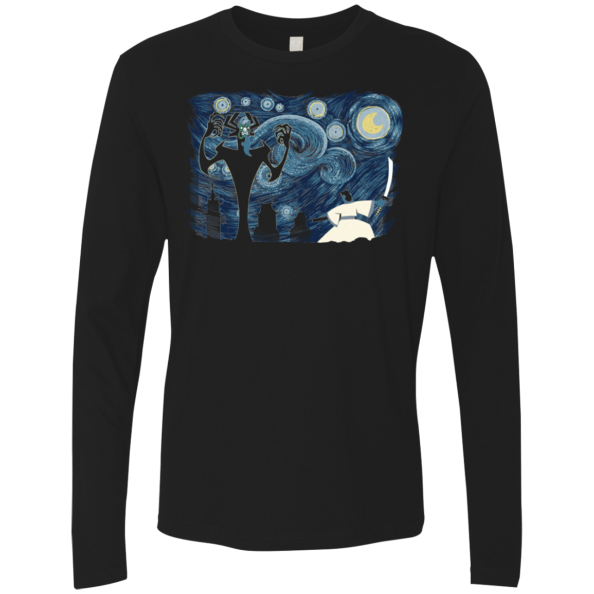 T-Shirts Black / Small Starry Samurai Men's Premium Long Sleeve