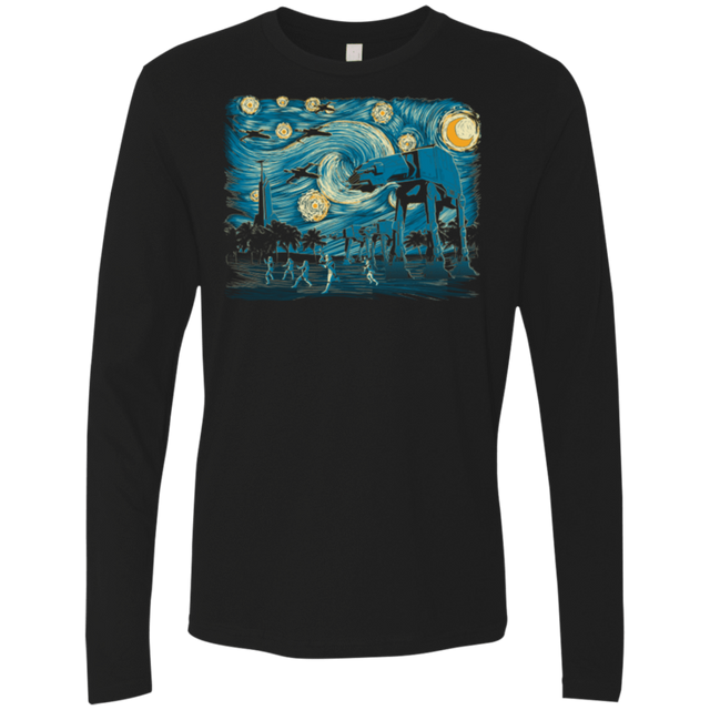 T-Shirts Black / Small Starry Scarif Men's Premium Long Sleeve