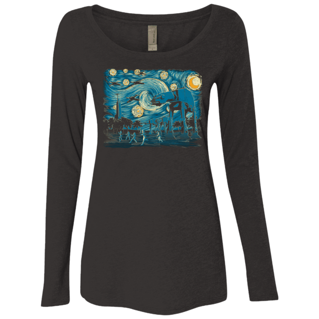 T-Shirts Vintage Black / Small Starry Scarif Women's Triblend Long Sleeve Shirt