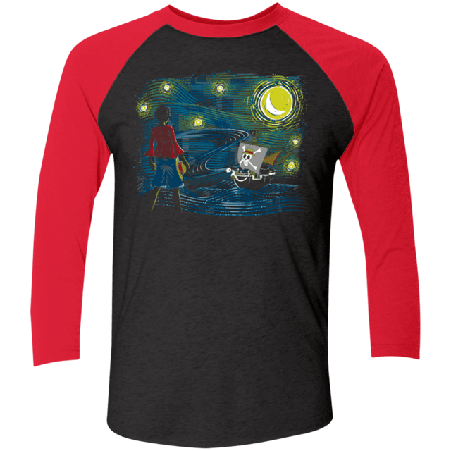 T-Shirts Vintage Black/Vintage Red / X-Small Starry Sea Men's Triblend 3/4 Sleeve