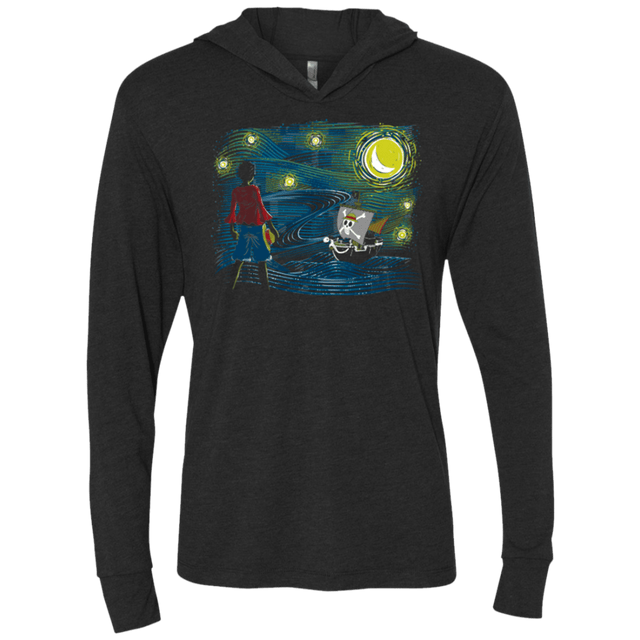 T-Shirts Vintage Black / X-Small Starry Sea Triblend Long Sleeve Hoodie Tee