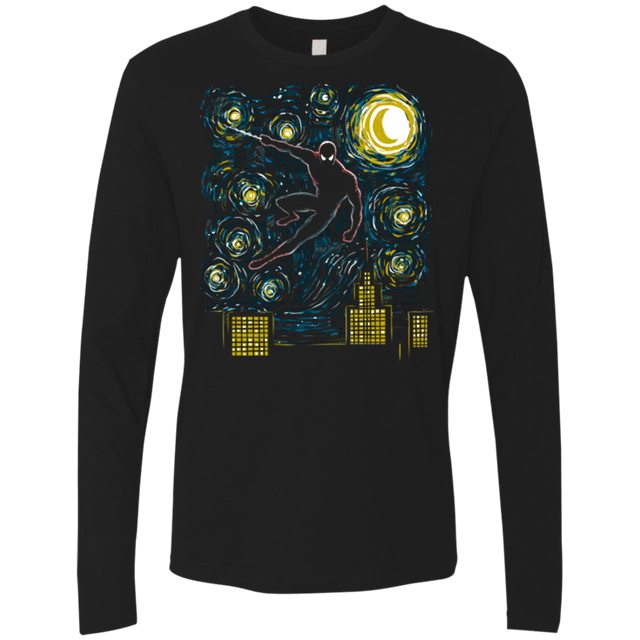 T-Shirts Black / Small Starry Spider Men's Premium Long Sleeve