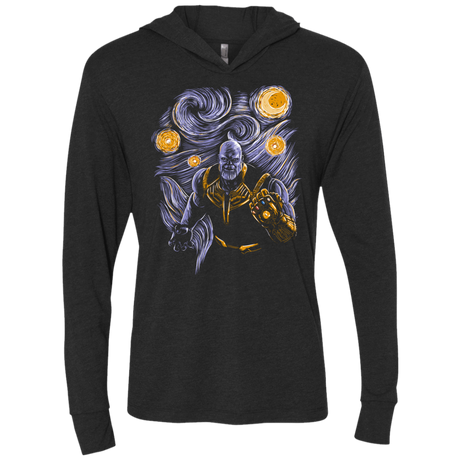T-Shirts Vintage Black / X-Small Starry Thanos Triblend Long Sleeve Hoodie Tee