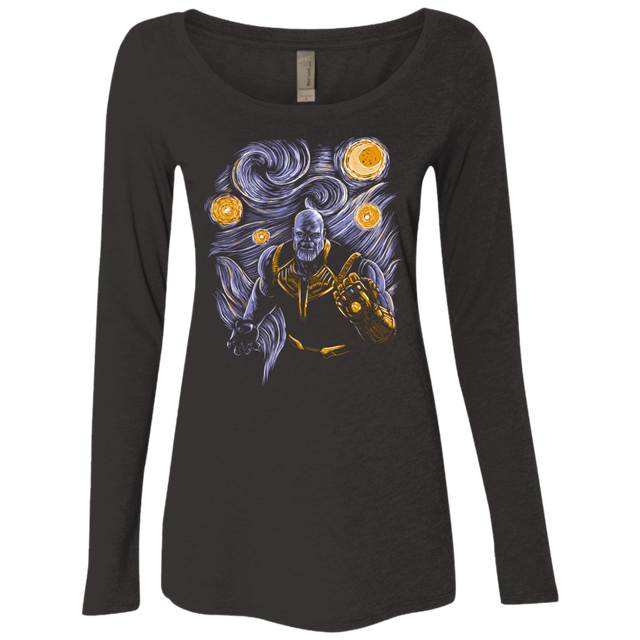 T-Shirts Vintage Black / S Starry Thanos Women's Triblend Long Sleeve Shirt
