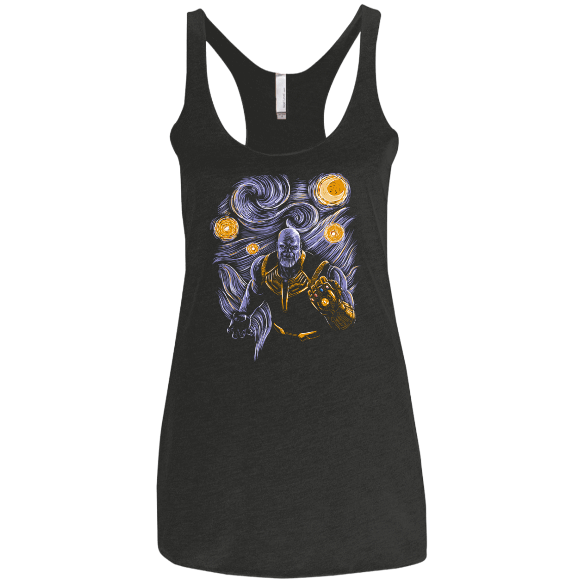 T-Shirts Vintage Black / X-Small Starry Thanos Women's Triblend Racerback Tank