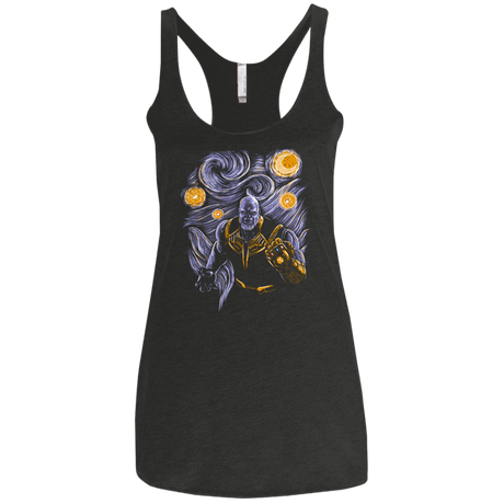 T-Shirts Vintage Black / X-Small Starry Thanos Women's Triblend Racerback Tank