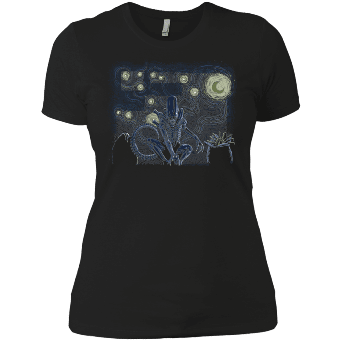 T-Shirts Black / X-Small Starry Xenomorph Women's Premium T-Shirt