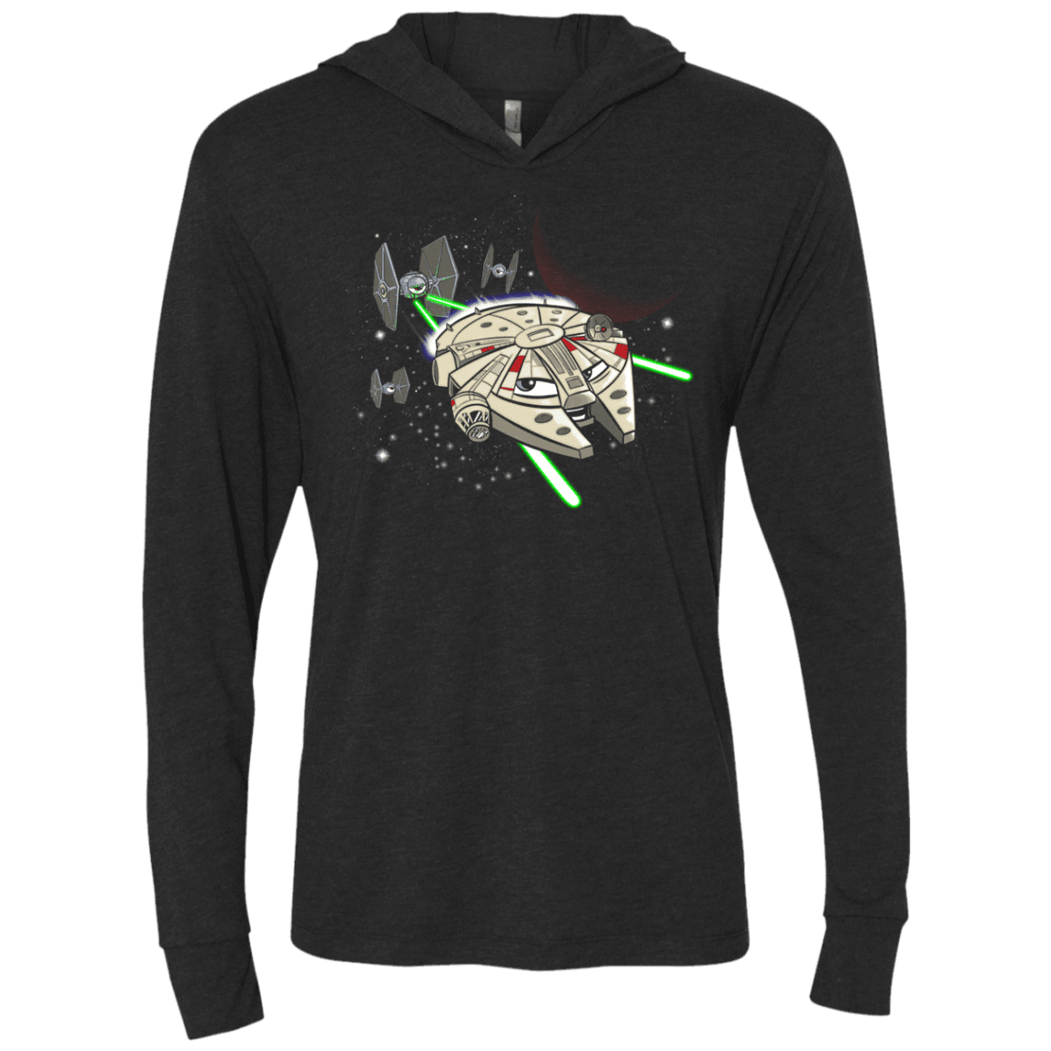 T-Shirts Vintage Black / X-Small Stars Triblend Long Sleeve Hoodie Tee