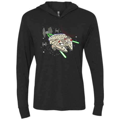 T-Shirts Vintage Black / X-Small Stars Triblend Long Sleeve Hoodie Tee