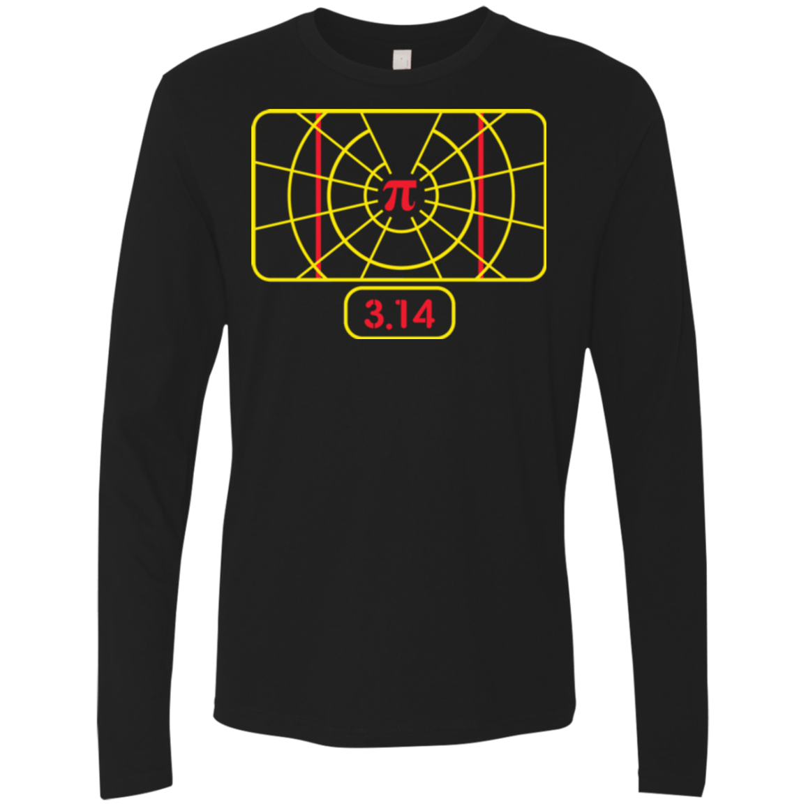 T-Shirts Black / Small Stay on Pi Men's Premium Long Sleeve