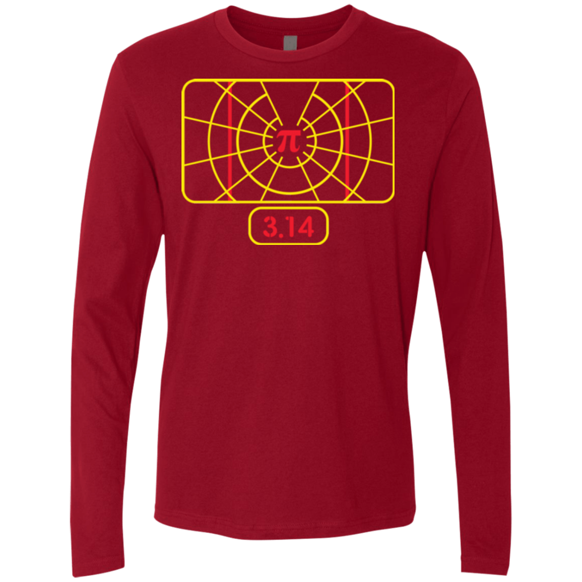 T-Shirts Cardinal / Small Stay on Pi Men's Premium Long Sleeve