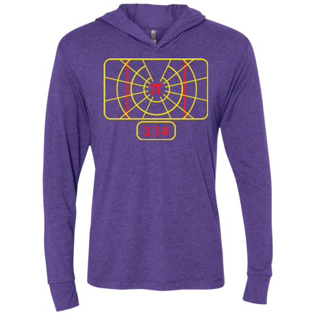 T-Shirts Stay on Pi Triblend Long Sleeve Hoodie Tee