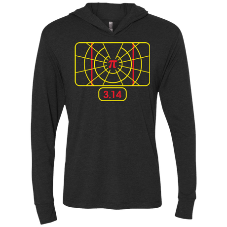 T-Shirts Vintage Black / X-Small Stay on Pi Triblend Long Sleeve Hoodie Tee