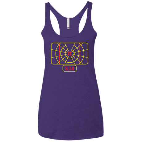 T-Shirts Purple / X-Small Stay on Pi Women's Triblend Racerback Tank