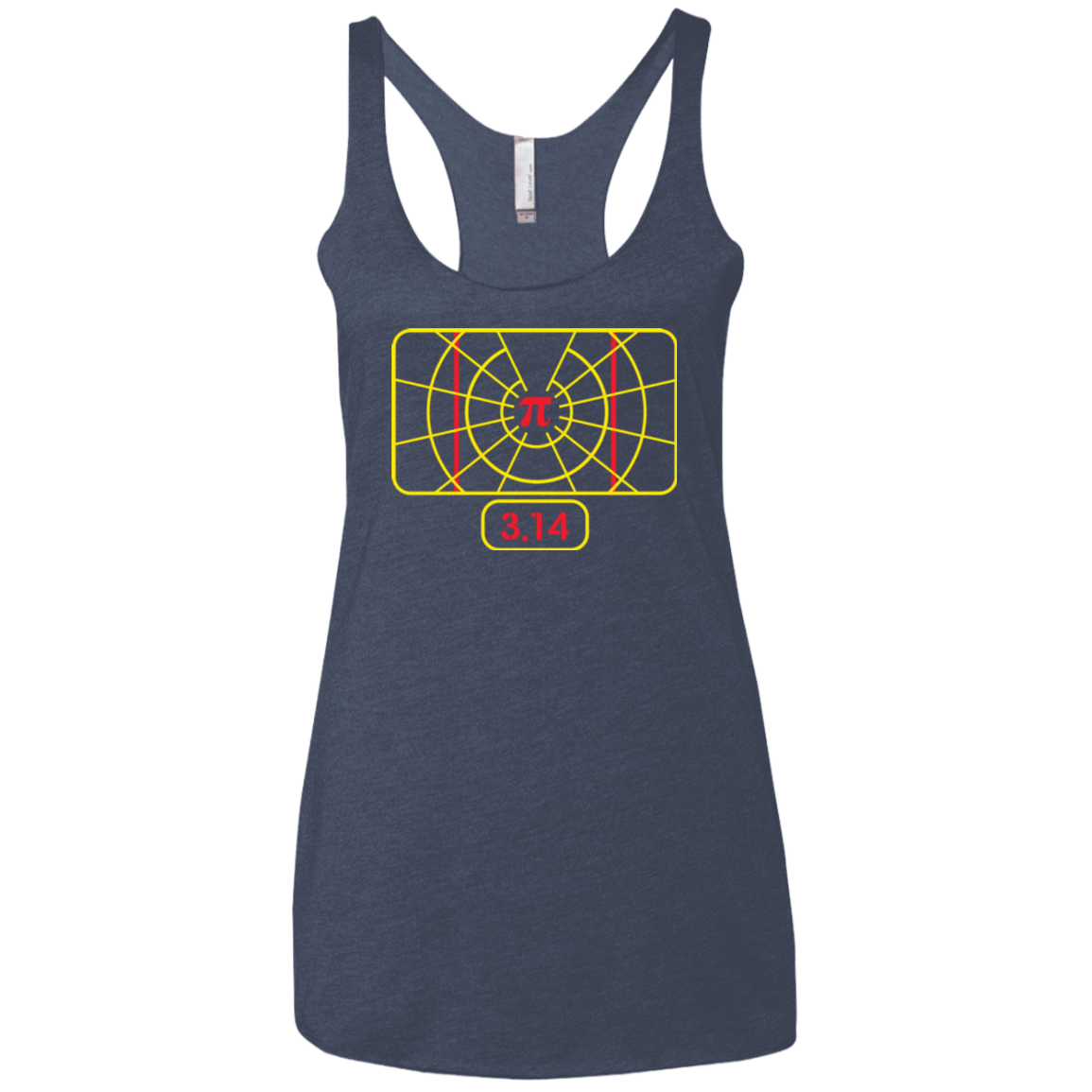 T-Shirts Vintage Navy / X-Small Stay on Pi Women's Triblend Racerback Tank