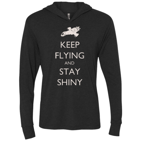 T-Shirts Vintage Black / X-Small Stay Shiny Triblend Long Sleeve Hoodie Tee