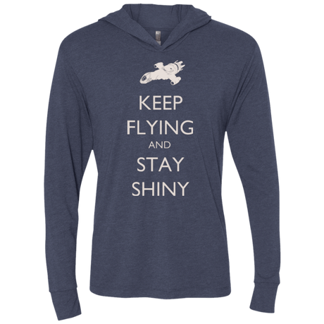 T-Shirts Vintage Navy / X-Small Stay Shiny Triblend Long Sleeve Hoodie Tee