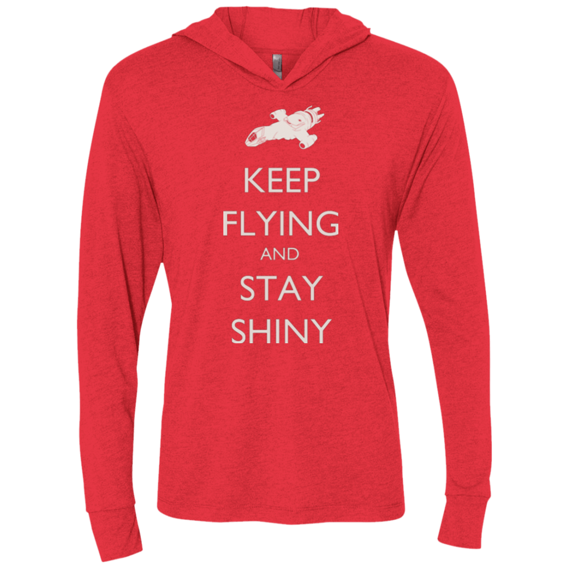 T-Shirts Vintage Red / X-Small Stay Shiny Triblend Long Sleeve Hoodie Tee