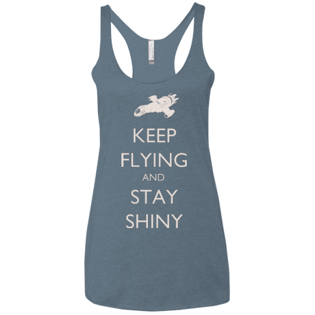 T-Shirts Indigo / X-Small Stay Shiny Women's Triblend Racerback Tank