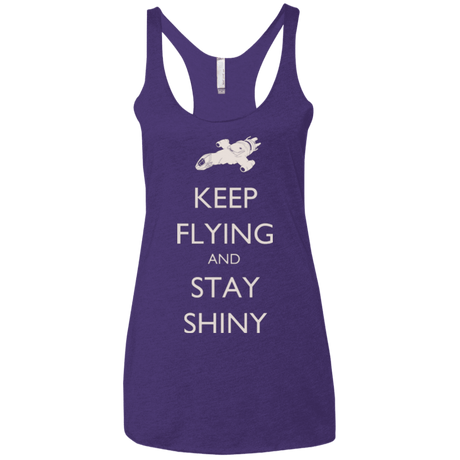 T-Shirts Purple / X-Small Stay Shiny Women's Triblend Racerback Tank