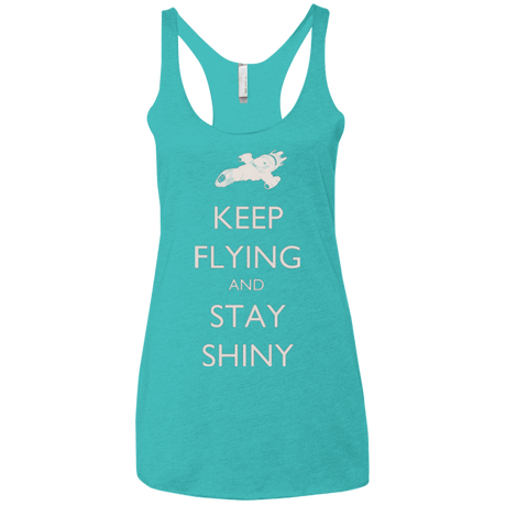 T-Shirts Tahiti Blue / X-Small Stay Shiny Women's Triblend Racerback Tank